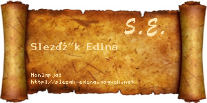 Slezák Edina névjegykártya