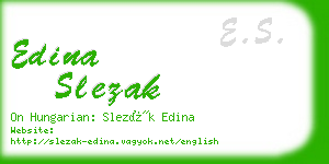 edina slezak business card